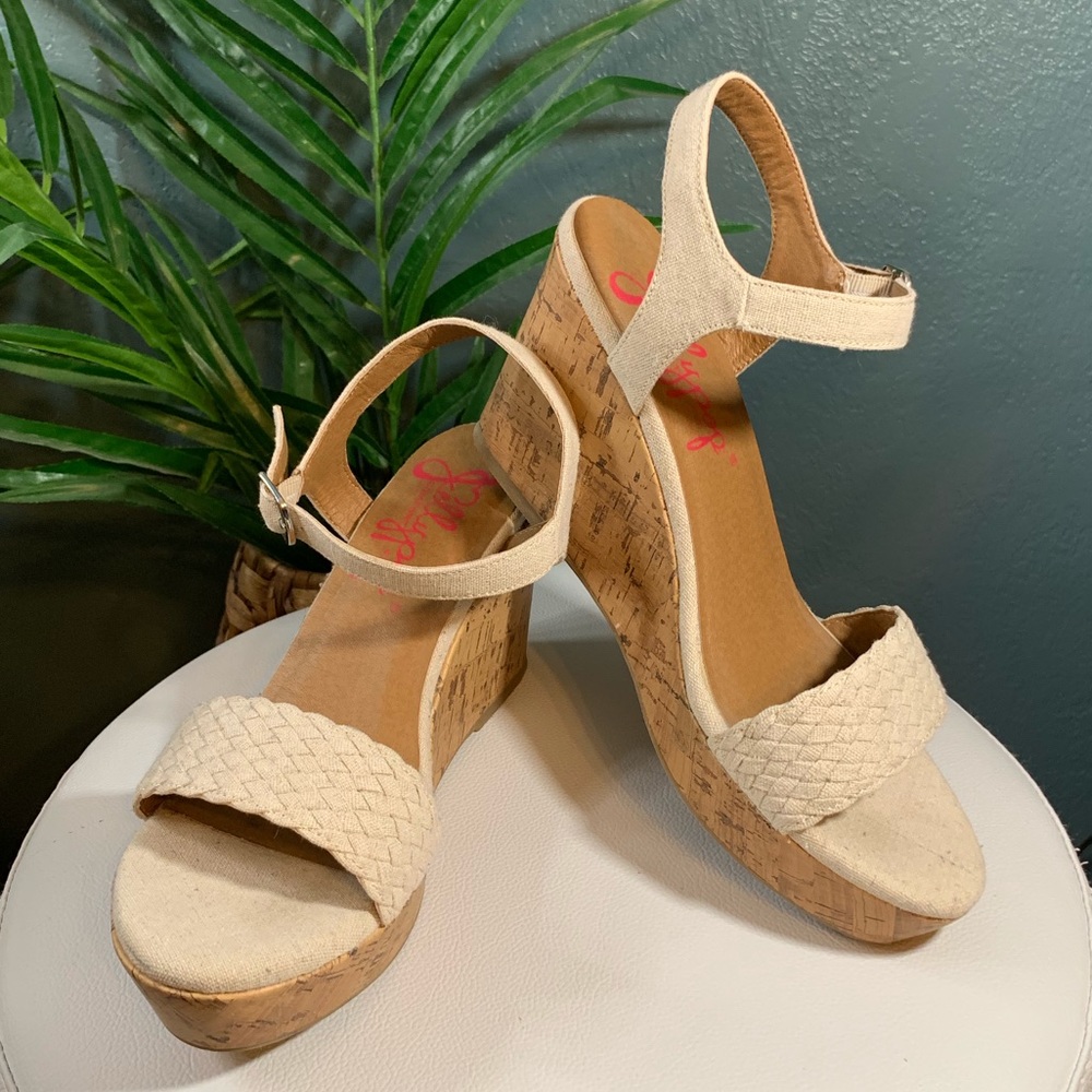 Cream Jellypop Comfort Fit Wedges